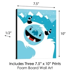 Big Dot Of Happiness Yeti To Party - Mountain Nursery Wall Art And Abominable Snowman Kids Room Decor - 7.5 X 10 Inches - Set Of 3 Prints -Child Furniture Store GUEST f970be10 97c7 4822 a974 a1acd336cf38