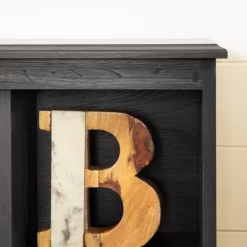 Twin Zach Bookcase Headboard Gray Oak - South Shore -Child Furniture Store GUEST fa762153 b4fe 4b66 a5a4 9881f8328b07