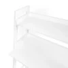 Kids' Desk With Ladder Shelf Storage And 2 Bonus Magnetic Art Display Bars White - RiverRidge Home