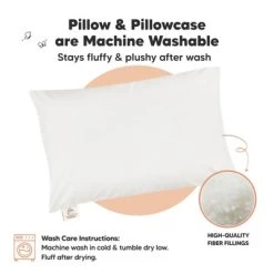 KeaBabies Jumbo Toddler Pillow With Pillowcase, 14X20 Soft Organic Toddler Pillows For Sleeping, Kids Travel Pillow (SoftWhite) -Child Furniture Store GUEST fbc92b11 309a 4eaf 8d0b 80760e7c6da3
