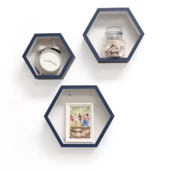 8" X 10" X 12" Set Of 3 Hexagon Shelves For Kids' Room - InPlace -Child Furniture Store GUEST fcce3681 4fcf 4789 98f1 3500dbba66cb