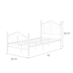 Twin Country Poetry Complete Metal Platform Bed White - South Shore -Child Furniture Store GUEST fe6e6260 2aba 42b8 bdce 5b5985baa23b
