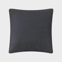 Teen Canvas Embroidered Throw Pillow Yellow/Gray/Blue - Makers Collective