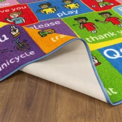 KC CUBS Boy & Girl Kids ABC Alphabet ASL Sign Language Educational Learning & Fun Game Play Area Nursery Bedroom Classroom Rug Carpet -Child Furniture Store GUEST ff2f482b 25bc 4c20 aead 4c181648bc5c