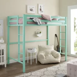 Twin Premium Deluxe Metal Loft Bed - Saracina Home -Child Furniture Store GUEST ff495ed3 7bdc 446b 917b 99c9c08c6800