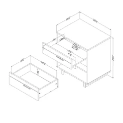 Fynn Nightstand With Cord Catcher - South Shore 19 Fynn Nightstand With Cord Catcher - South Shore -Child Furniture Store GUEST ff517ddc e2cc 4549 b356 50673a6df909