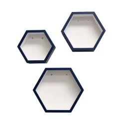 8" X 10" X 12" Set Of 3 Hexagon Shelves For Kids' Room - InPlace -Child Furniture Store GUEST ffd6b925 e70e 4303 8d63 78675ef0a395
