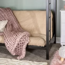 Twin Over Futon Analise Metal Bunk Bed Black - Saracina Home -Child Furniture Store GUEST ffe84cd1 2ca5 49b4 b5d9 a86751b3e5fc